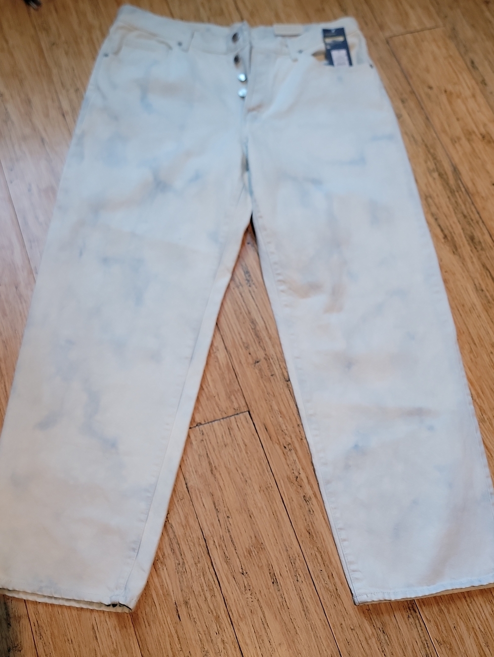 Universal Thread Light Blue Tie-Dye Wide-Leg Women’s Jeans